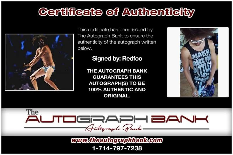 Redfoo — LMFAO Redfoo authentic signed rap 8x10 photo W/Certificate Autographed (A00055), image 2