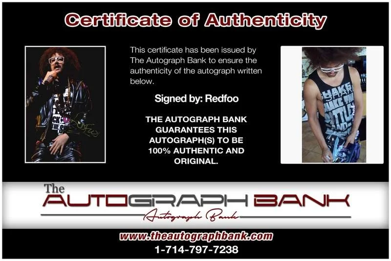 Redfoo — LMFAO Redfoo authentic signed rap 8x10 photo W/Certificate Autographed (A00349), image 2