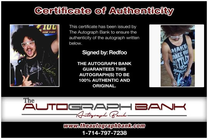 Redfoo — LMFAO Redfoo authentic signed rap 8x10 photo W/Certificate Autographed (A00069), image 2