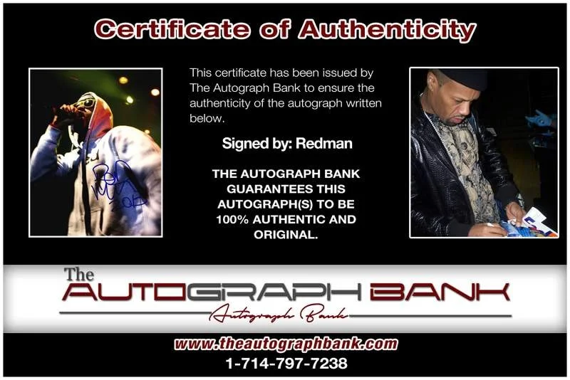 Redman — Redman authentic signed rap 8x10 photo W/Certificate Autographed (A00361), image 2