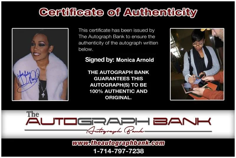 Monica Arnold — Monica Arnold authentic signed rap 8x10 photo W/Certificate Autographed (A0961), image 2