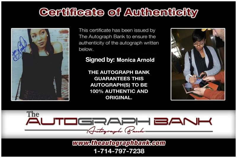 Monica Arnold — Monica Arnold authentic signed rap 8x10 photo W/Certificate Autographed (A0954), изображение 2