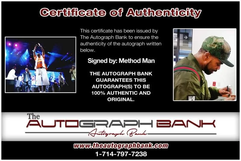 Method Man — Wu Tang Clan Method Man authentic signed rap 8x10 photo |Cert Autographed A00105, image 2