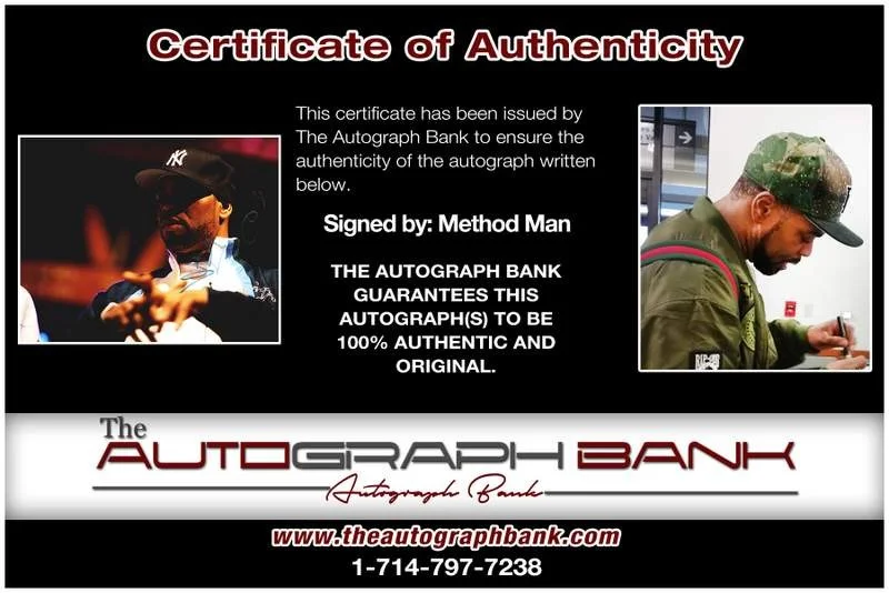 Method Man — Wu Tang Clan Method Man authentic signed rap 8x10 photo |Cert Autographed A00679, image 2