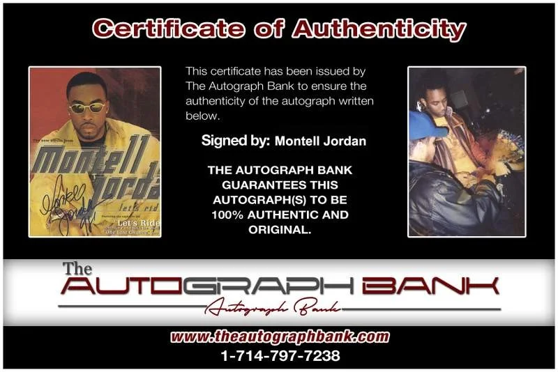 Montell Jordan — Montell Jordan signed rap 8x10 magazine page W/Certificate Autographed (A0049), изображение 2