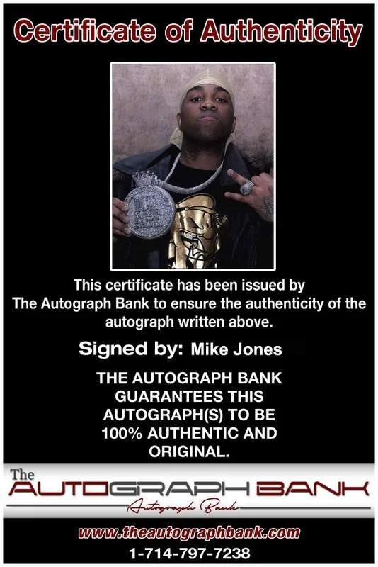 Mike Jones — Mike Jones authentic signed rap 8x10 photo W/Certificate Autographed (A0927), image 2