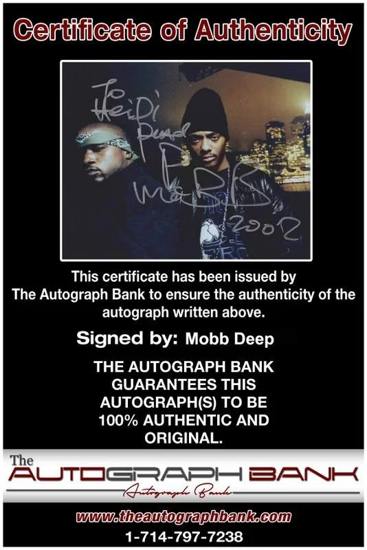 Mobb Deep — Mobb Deep Prodigy authentic signed 8x10 photo W/Certificate Autographed (A0945), image 2