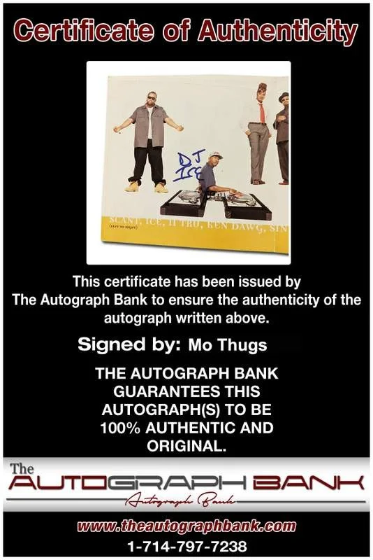 Mo Thugs — Bone Mo Thugs signed CD booklet Dj Ice Flesh Krayze Layze Wish Mo Hart Felicia, изображение 2