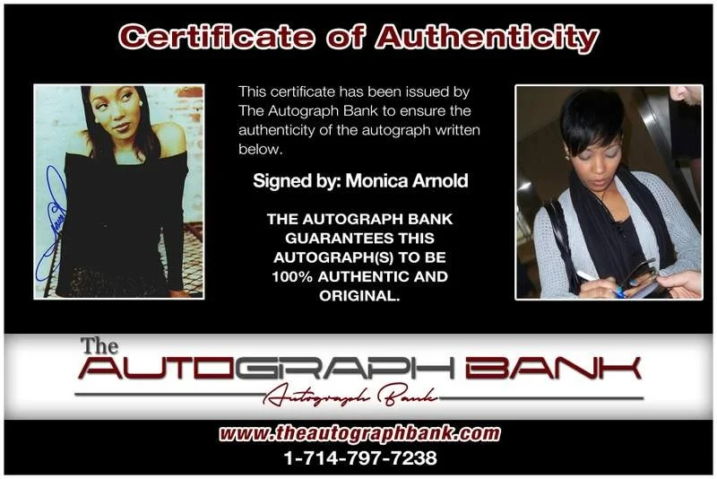 Monica Arnold — Monica Arnold authentic signed rap 8x10 photo W/Certificate Autographed (A00035), image 2