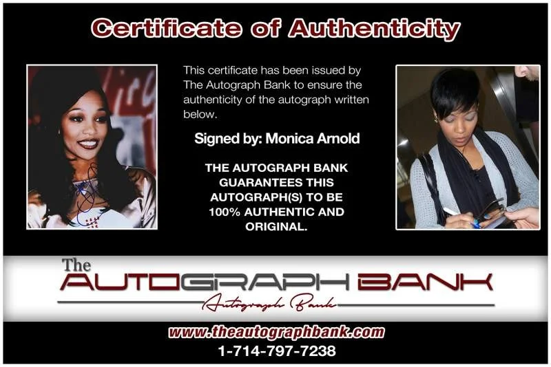 Monica Arnold — Monica Arnold authentic signed rap 8x10 photo W/Certificate Autographed (A00175), изображение 2