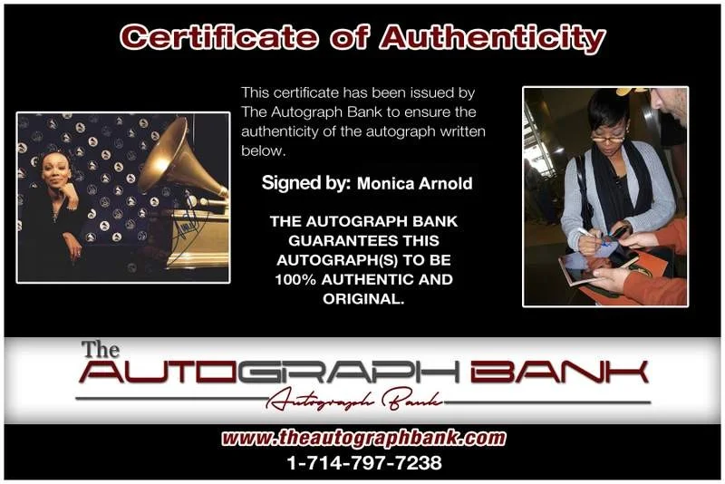 Monica Arnold — Monica Arnold authentic signed rap 8x10 photo W/Certificate Autographed (A0955), image 2