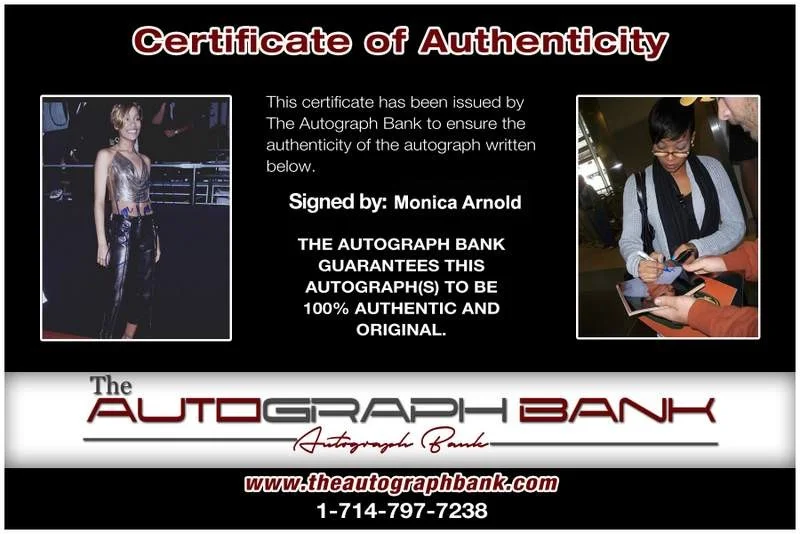 Monica Arnold — Monica Arnold authentic signed rap 8x10 photo W/Certificate Autographed (A0966), image 2