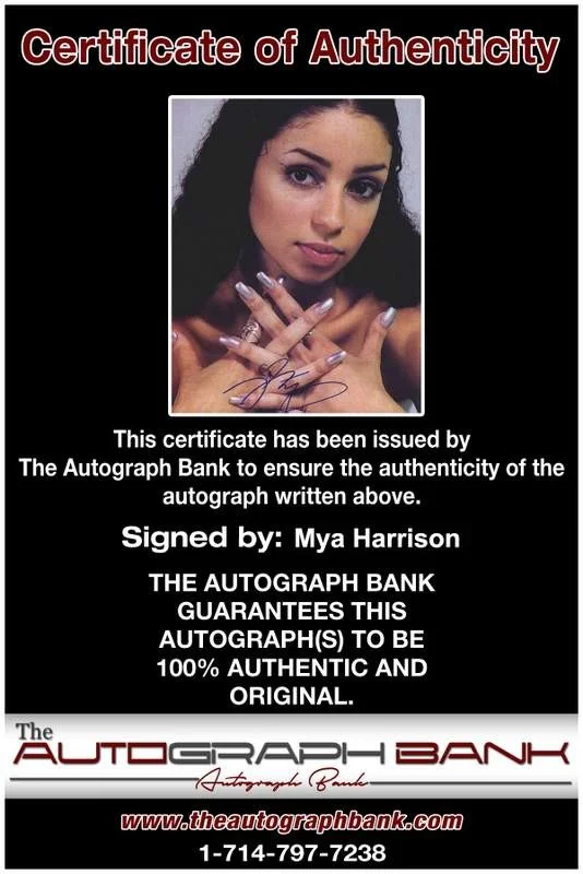 Mya Harrison — Mya Harrison authentic signed rap 8x10 photo W/Certificate Autographed (A0970), image 2