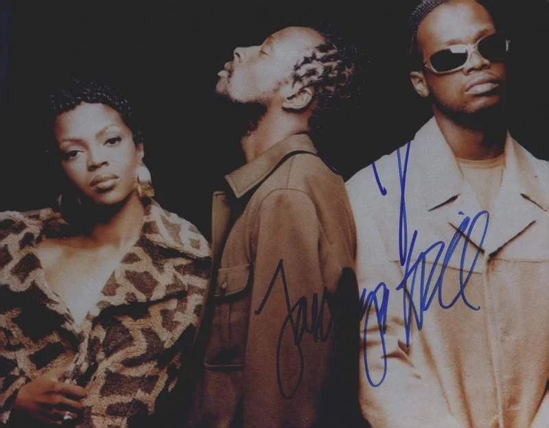 Lauryn Hill & Wyclef Jean — Fugees Lauryn Hill Wyclef Jean signed rap 8x10 photo W/Cert Autographed (A0788)