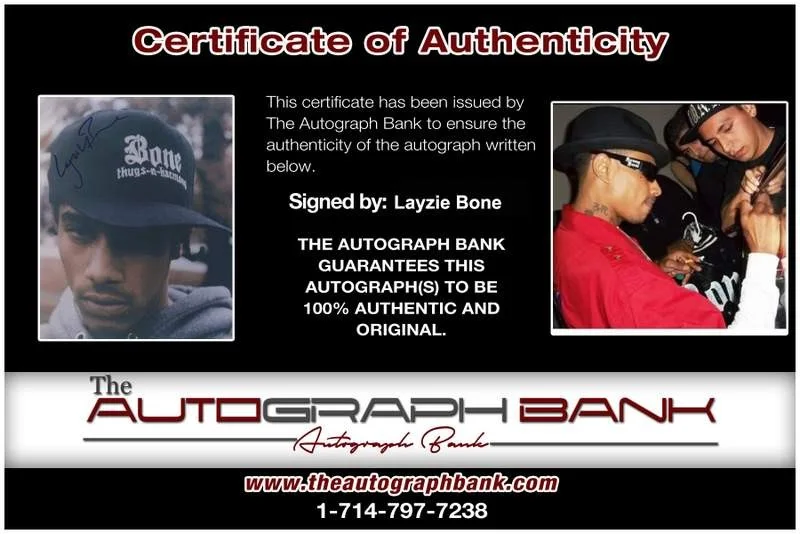 Layzie Bone — Layzie Bone Thugs N Harmony signed rap 8x10 photo W/Cert Autographed (A0807), изображение 2