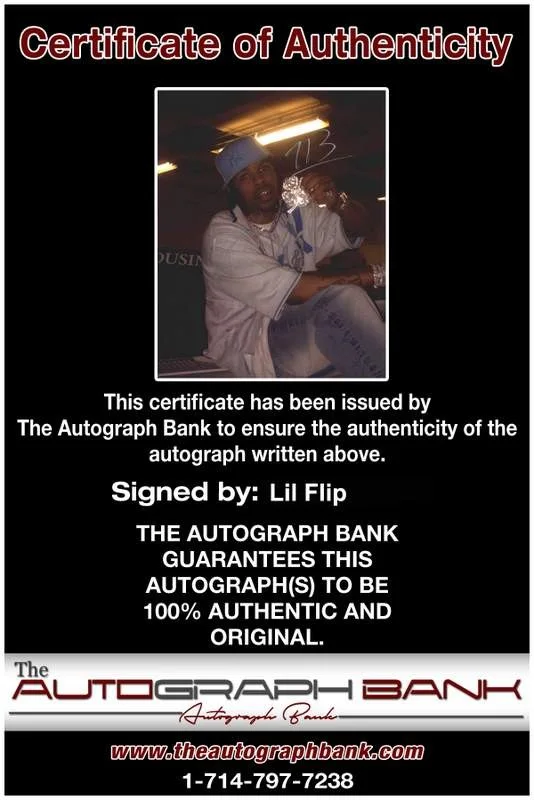 Lil Flip — Lil Flip authentic signed rap 8x10 photo W/Certificate Autographed (A0863), изображение 2