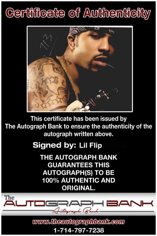 Lil Flip — Lil Flip authentic signed rap 8x10 photo W/Certificate Autographed (A0860), image 2