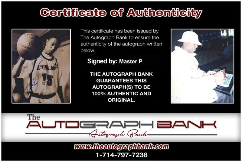 Master P — No Limit Master P authentic signed rap 8x10 photo W/Certificate Autographed 911, image 2