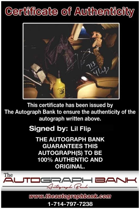 Lil Flip — Lil Flip authentic signed rap 8x10 photo W/Certificate Autographed (A0861), image 2