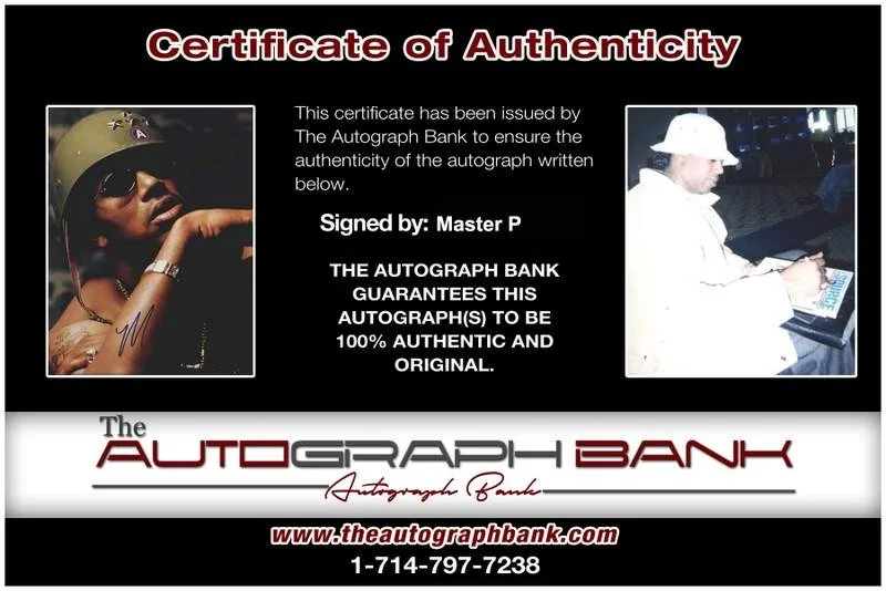 Master P — No Limit Records Master P Signed rap 8x10 magazine page W/Cert Autographed A28, image 2