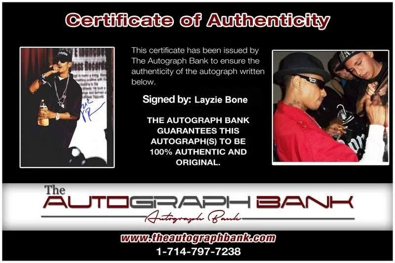 Layzie Bone — Layzie Bone Thugs N Harmony signed rap 8x10 photo W/Cert Autographed (A0815), image 2