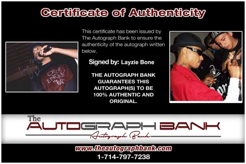 Layzie Bone — Layzie Bone Thugs N Harmony signed rap 8x10 photo W/Cert Autographed (A0818), изображение 2