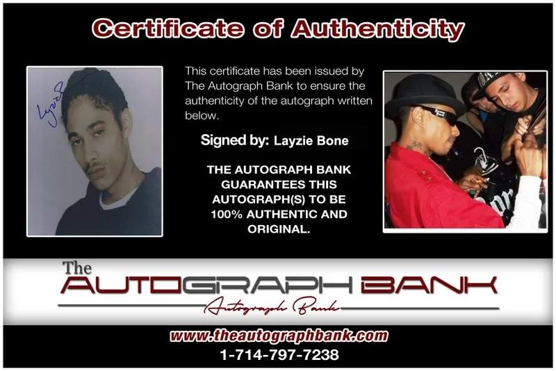 Layzie Bone — Layzie Bone Thugs N Harmony signed rap 8x10 photo W/Cert Autographed (A0836), изображение 2
