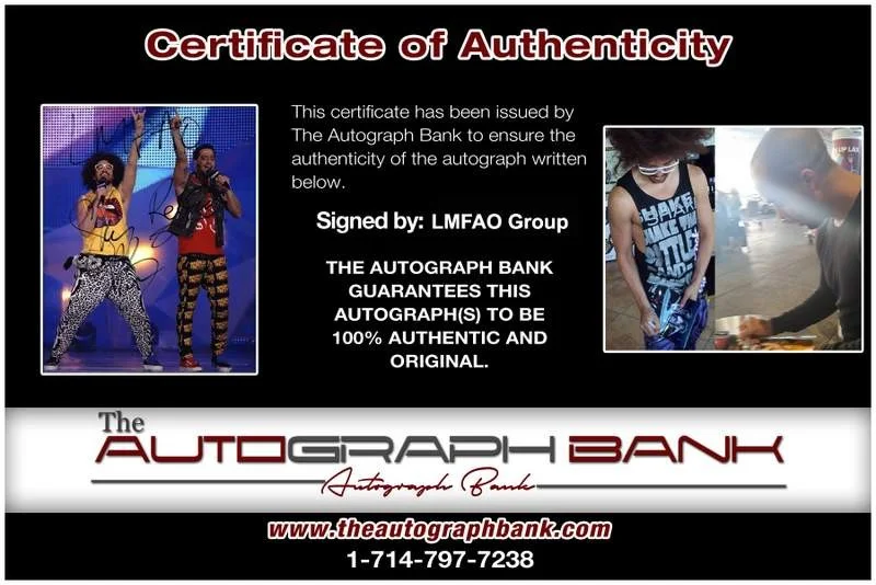 Lmfao — Lmfao Group authentic signed rap 8x10 photo W/Certificate Autographed (A0003), изображение 2