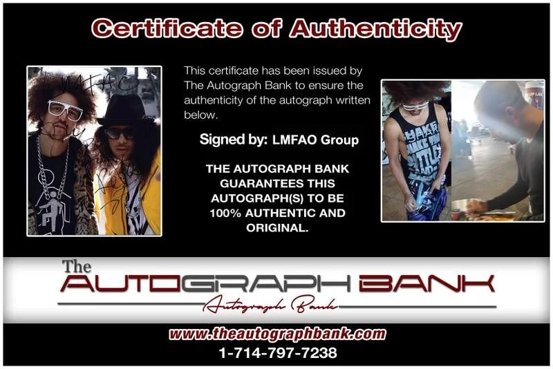Lmfao — Lmfao Group authentic signed rap 8x10 photo W/Certificate Autographed (A0002), image 2