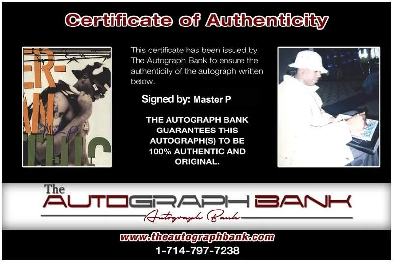 Master P — No Limit Records Master P Signed rap 8x10 magazine page W/Cert Autographed A33, изображение 2