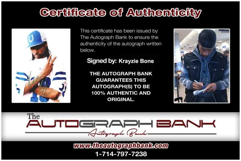 Krayzie Bone — Thugs N Harmony Krayzie Bone signed rap 8x10 photo W/Cert Autographed (A0706), изображение 2