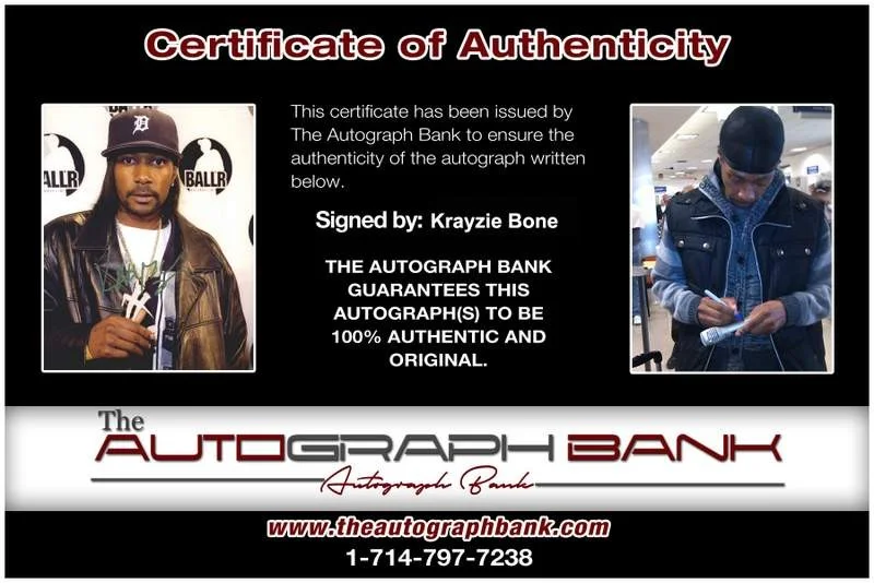 Krayzie Bone — Thugs N Harmony Krayzie Bone signed rap 8x10 photo W/Cert Autographed (A0716), изображение 2