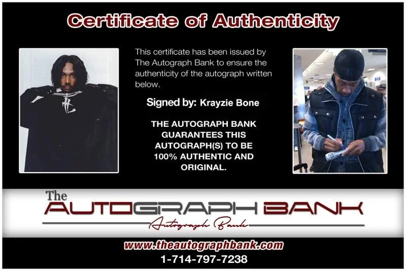 Krayzie Bone — Thugs N Harmony Krayzie Bone signed rap 8x10 photo W/Cert Autographed (A0724), изображение 2