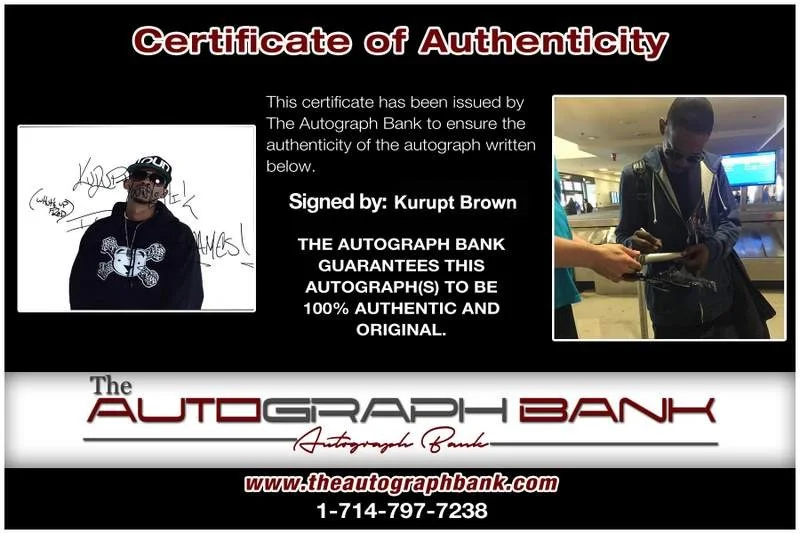 Kurupt — Death Row Kurupt authentic signed rap 8x10 photo W/Certificate Autographed A0003, изображение 2