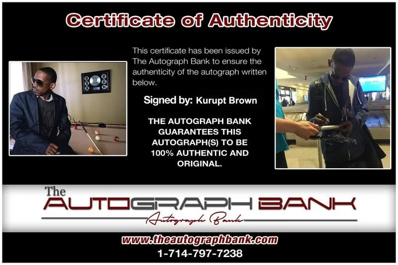 Kurupt — Death Row Kurupt authentic signed rap 8x10 photo W/Certificate Autographed A0005, изображение 2