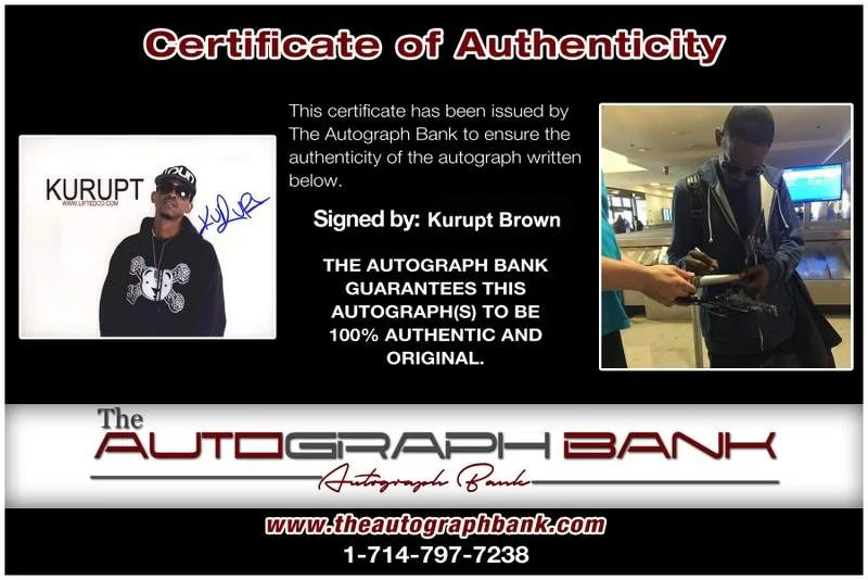 Kurupt — Death Row Kurupt authentic signed rap 8x10 photo W/Certificate Autographed A0756, изображение 2