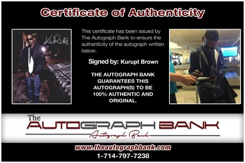 Kurupt — Death Row Kurupt authentic signed rap 8x10 photo W/Certificate Autographed A0772, изображение 2