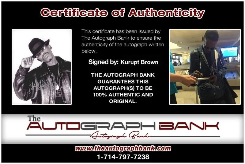 Kurupt — Death Row Kurupt authentic signed rap 8x10 photo W/Certificate Autographed A0764, image 2