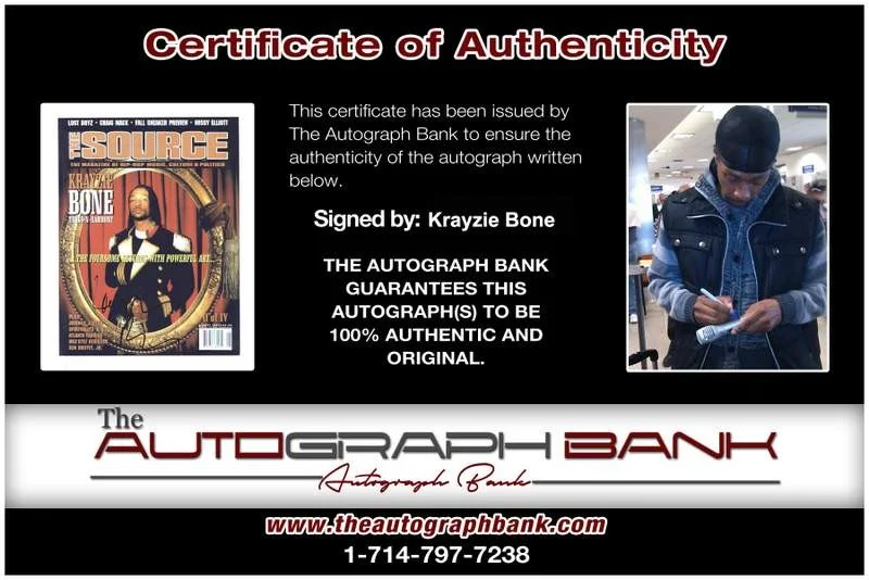 Krayzie Bone — Thugs N Harmony Krayzie Bone signed rap 8x10 photo W/Cert Autographed (A0707), изображение 2