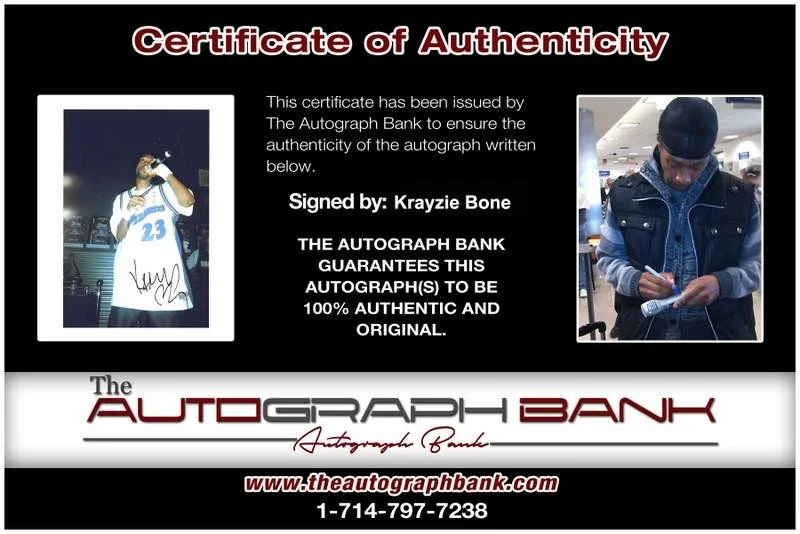 Krayzie Bone — Thugs N Harmony Krayzie Bone signed rap 8x10 photo W/Cert Autographed (A0708), изображение 2