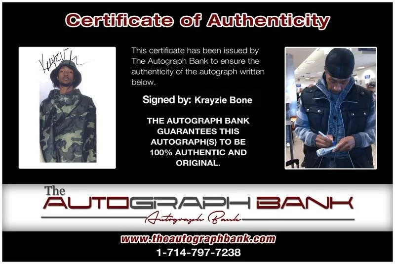 Krayzie Bone — Thugs N Harmony Krayzie Bone signed rap 8x10 photo W/Cert Autographed (A0709), изображение 2