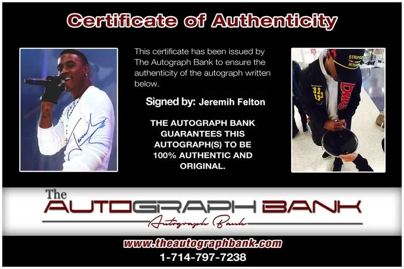 Jeremih — Jeremih Felton authentic signed rap 8x10 photo W/Certificate Autographed (A0618), image 2