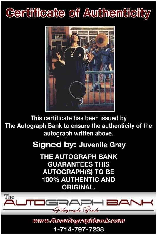 Juvenile — Hot Boys Juvenile authentic signed rap 8x10 photo W/Certificate Autographed 0640, изображение 2