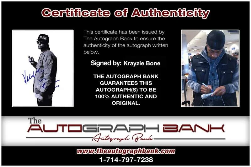 Krayzie Bone — Thugs N Harmony Krayzie Bone signed rap 8x10 photo W/Cert Autographed (A0686), изображение 2