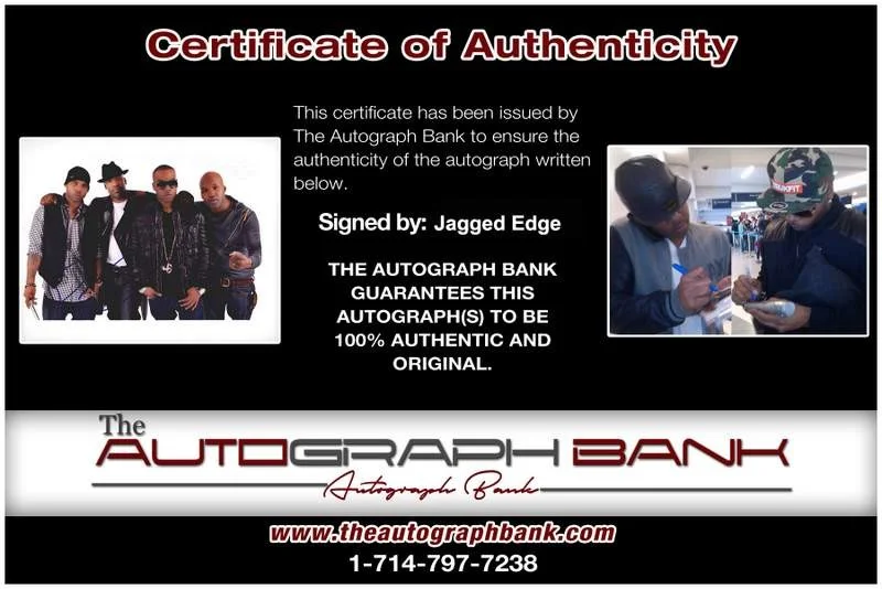 Jagged Edge — Jagged Edge authentic signed rap 8x10 photo W/Certificate Autographed (A0611), image 2