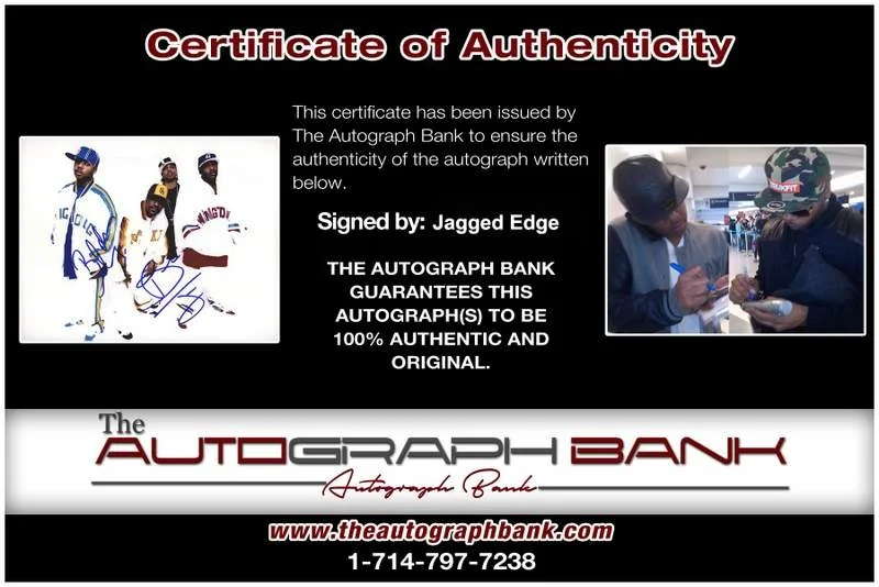 Jagged Edge — Jagged Edge authentic signed rap 8x10 photo W/Certificate Autographed (A0601), image 2
