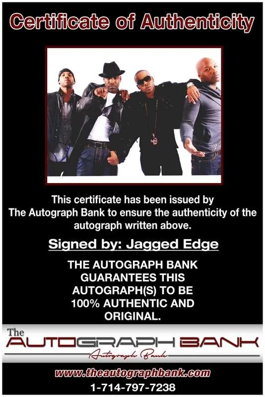 Jagged Edge — Jagged Edge authentic signed rap 8x10 photo W/Certificate Autographed (A00755), image 2
