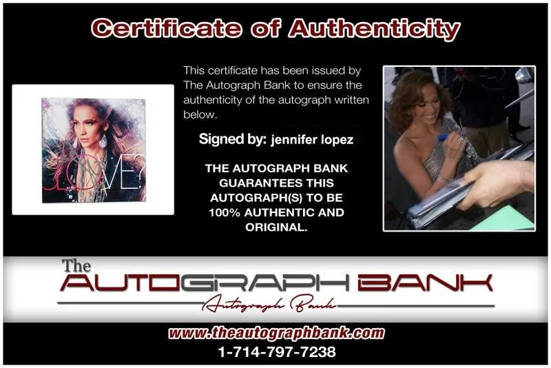 Jennifer Lopez — Jennifer Lopez signed Love? CD booklet W/Cert Autographed (Authenticated), image 2