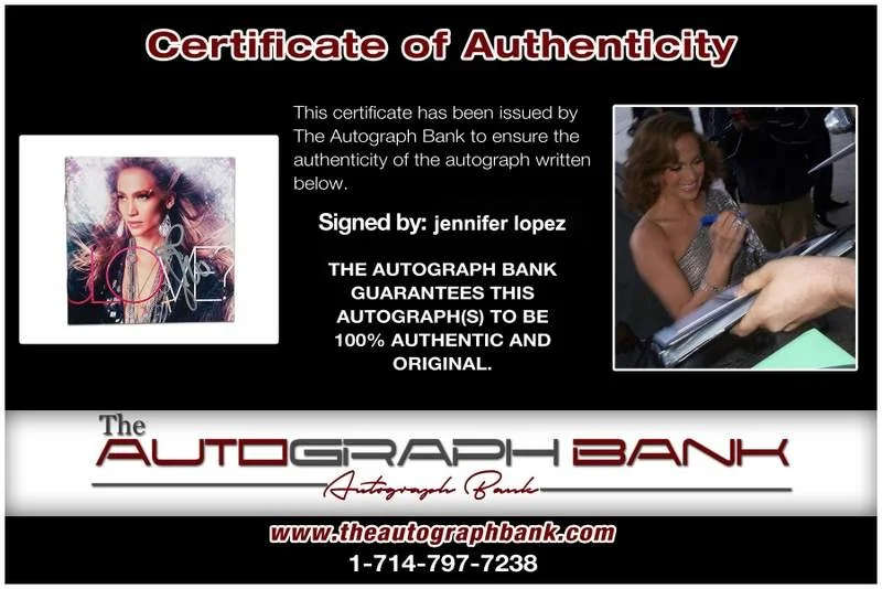 Jennifer Lopez — Jennifer Lopez authentic signed Love? CD booklet W/Certificate of Authenticity, image 2
