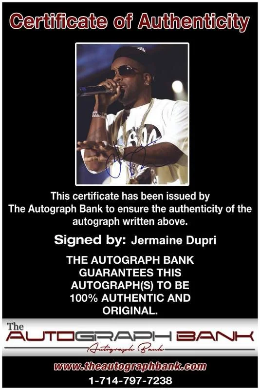 Jermaine Dupri — Jermaine Dupri authentic signed rap 8x10 photo W/Certificate Autographed (A0622), изображение 2
